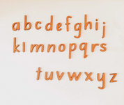 A - Z Lowercase Print Wooden Letters