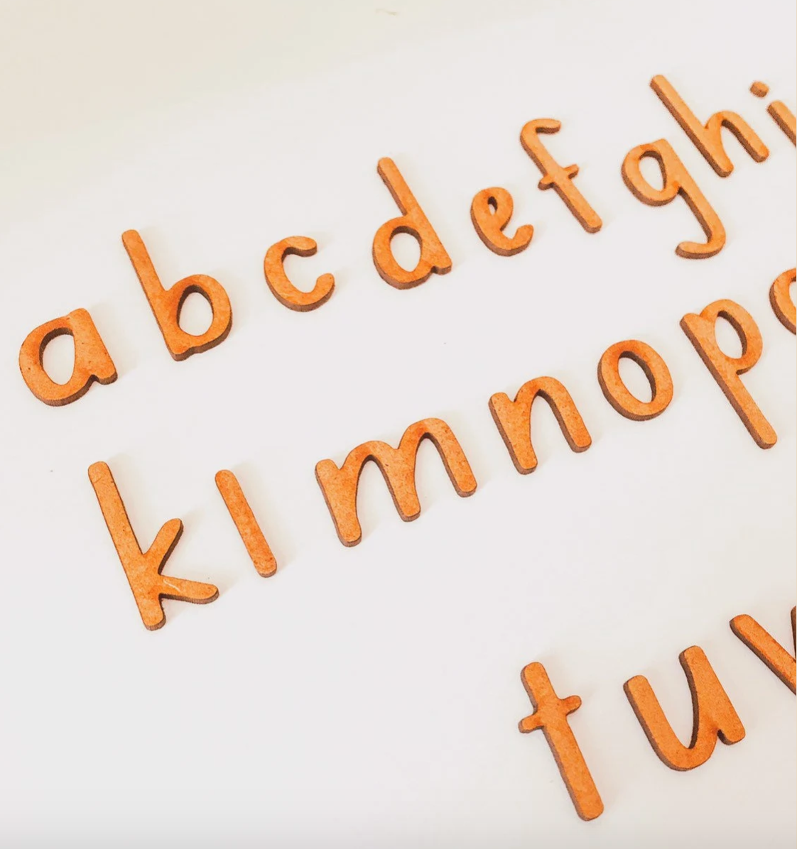 A - Z Lowercase Print Wooden Letters