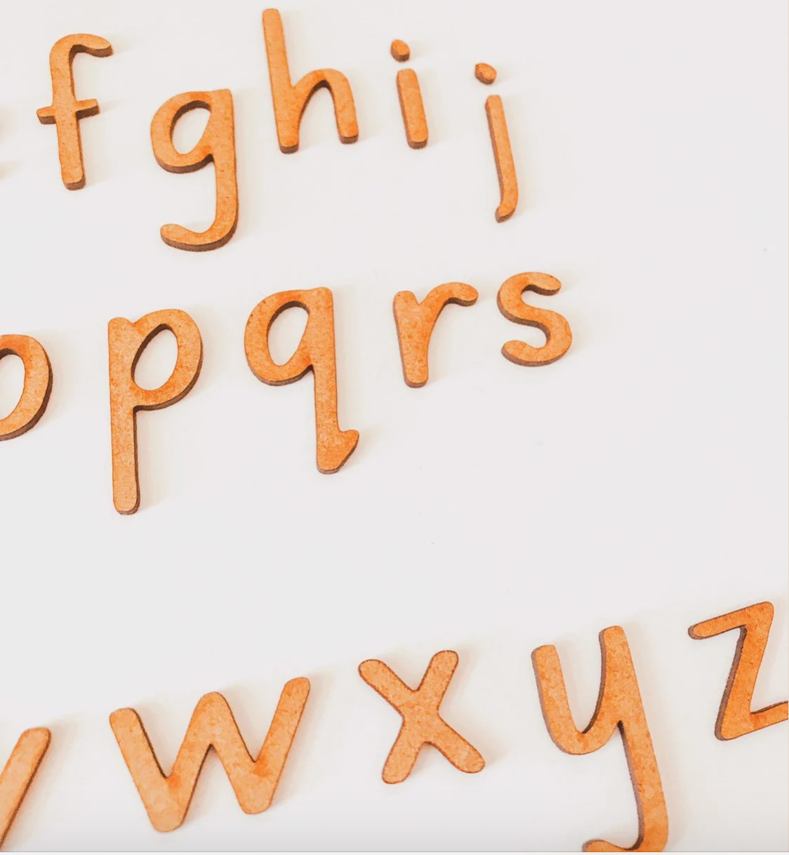 A - Z Lowercase Print Wooden Letters