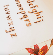 A - Z Lowercase Print Wooden Letters