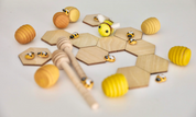 5 x 5cm Discs ~ Wooden Hexagonal Tiles (Honeycomb Shapes)