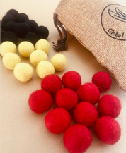 Boules de feutre à thème aborigène