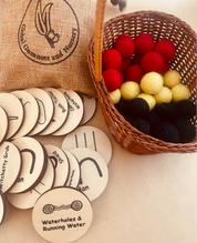 Boules de feutre à thème aborigène