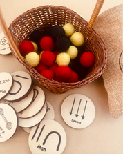 Boules de feutre à thème aborigène