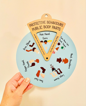 Dial giratorio DIY - Comportamientos protectores (partes íntimas del cuerpo) - Herramienta digital para niños