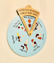 Dial giratorio DIY - Comportamientos protectores (partes íntimas del cuerpo) - Herramienta digital para niños