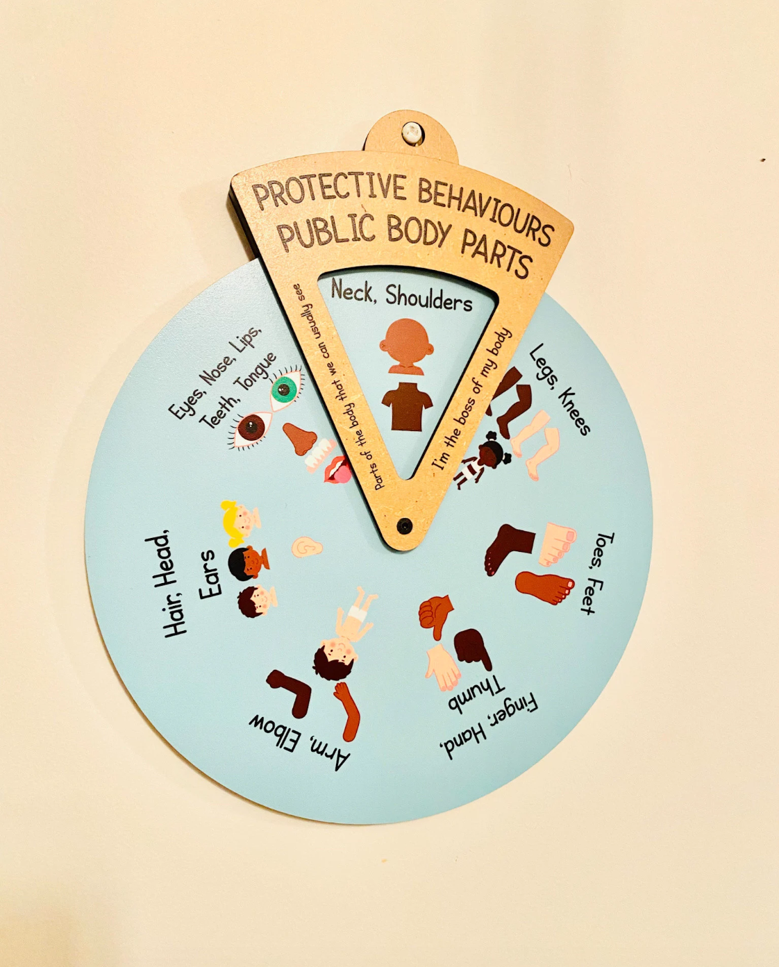 Dial giratorio DIY - Comportamientos protectores (partes íntimas del cuerpo) - Herramienta digital para niños
