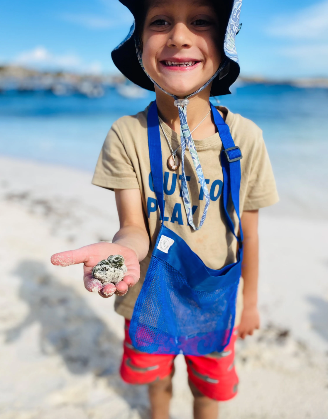 Kids Mesh Bag Shell Collecting
