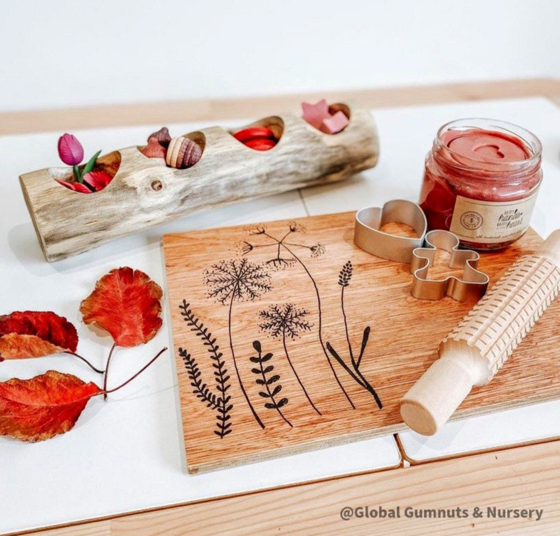 Rouleau à pâtisserie en bois uni et à motifs naturels