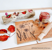 Rouleau à pâtisserie en bois uni et à motifs naturels