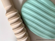 Rouleau à pâtisserie en bois uni et à motifs naturels
