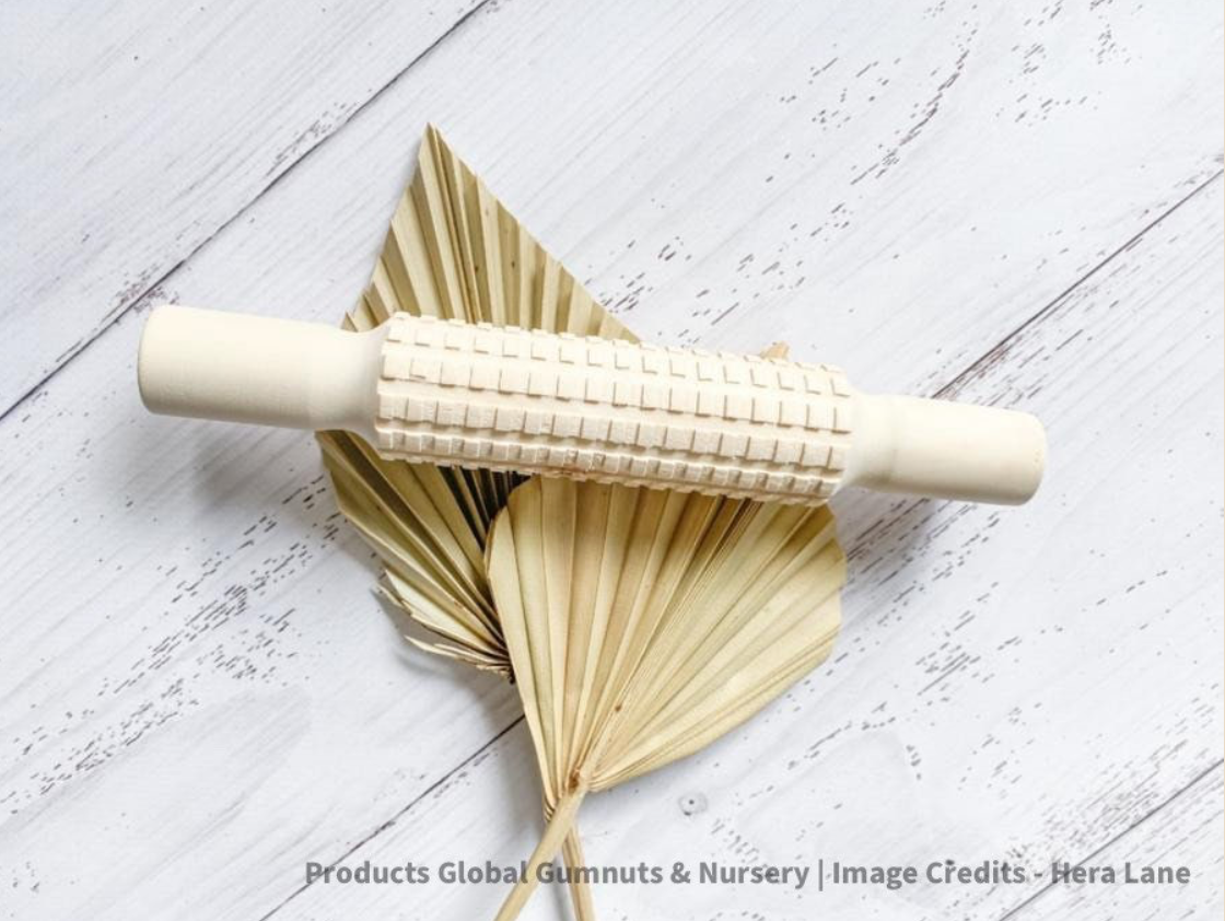Rouleau à pâtisserie en bois uni et à motifs naturels