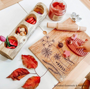 Rouleau à pâtisserie en bois uni et à motifs naturels
