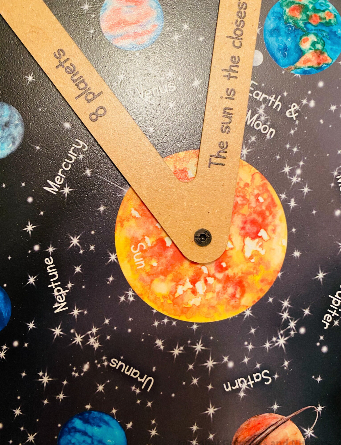 Reloj giratorio DIY - Planetas del Sistema Solar - Herramienta digital para niños