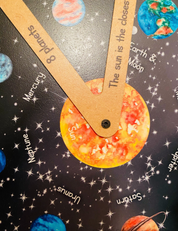 Reloj giratorio DIY - Planetas del Sistema Solar - Herramienta digital para niños