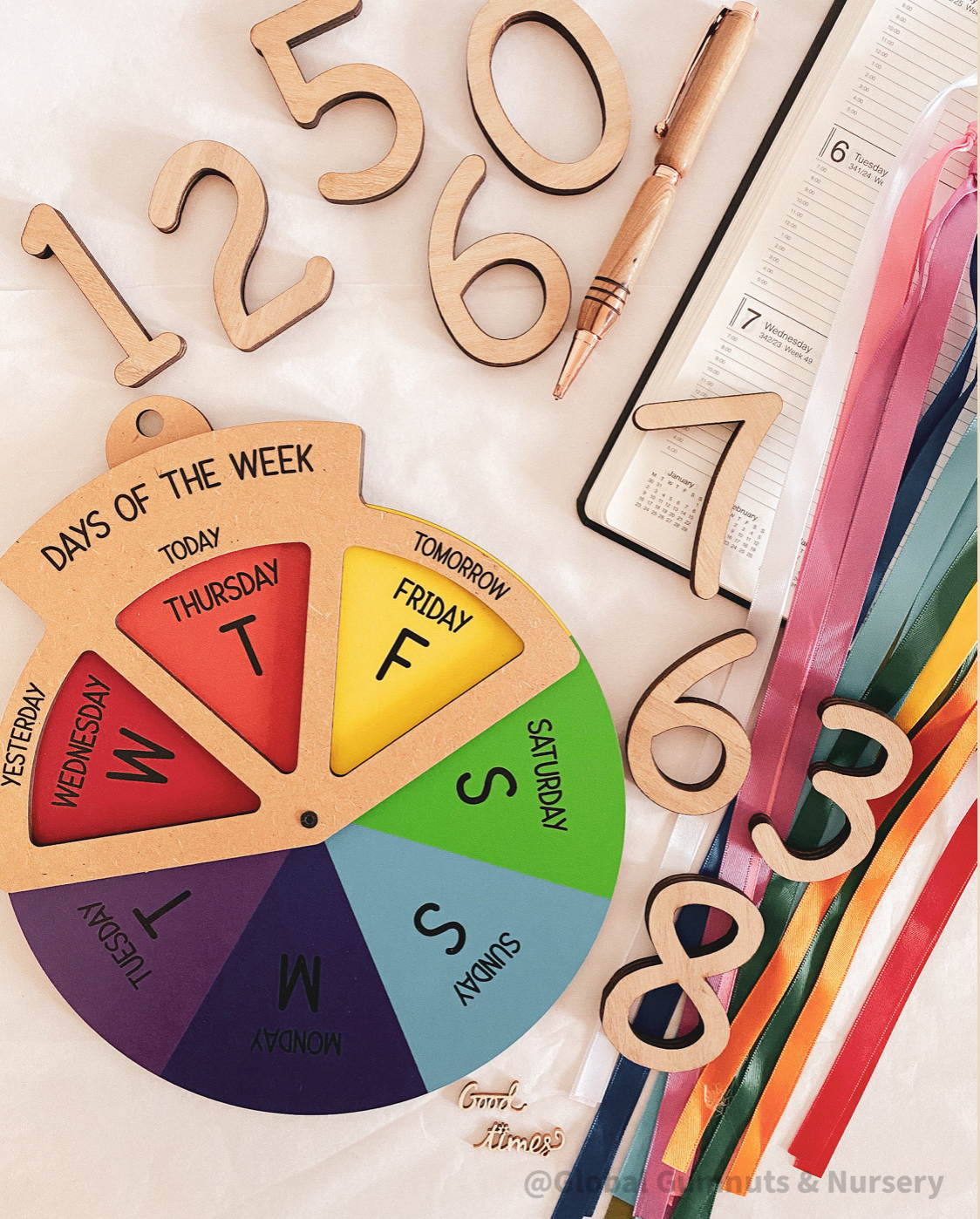 Reloj giratorio DIY - Días de la semana - Herramienta digital para niños