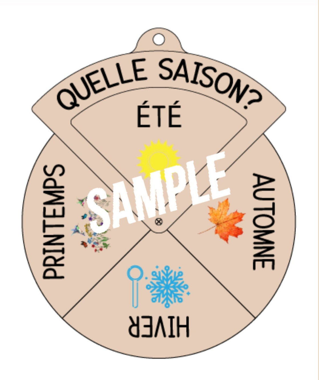 Reloj giratorio DIY - Cuatro estaciones (francés) - Herramienta digital para niños