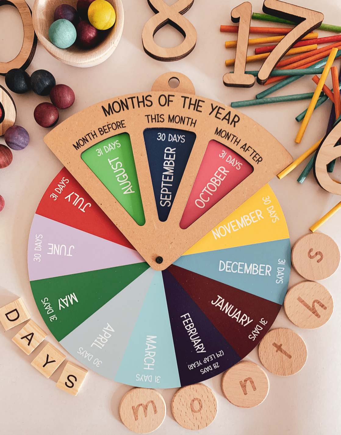 Reloj giratorio DIY - Meses del año - Herramienta digital para niños