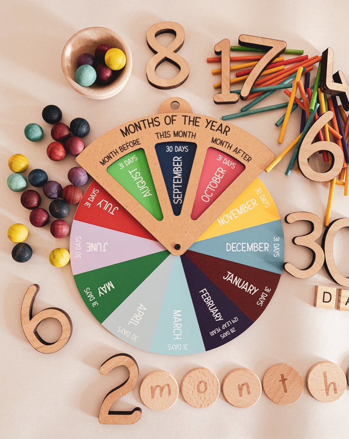 Reloj giratorio DIY - Meses del año - Herramienta digital para niños