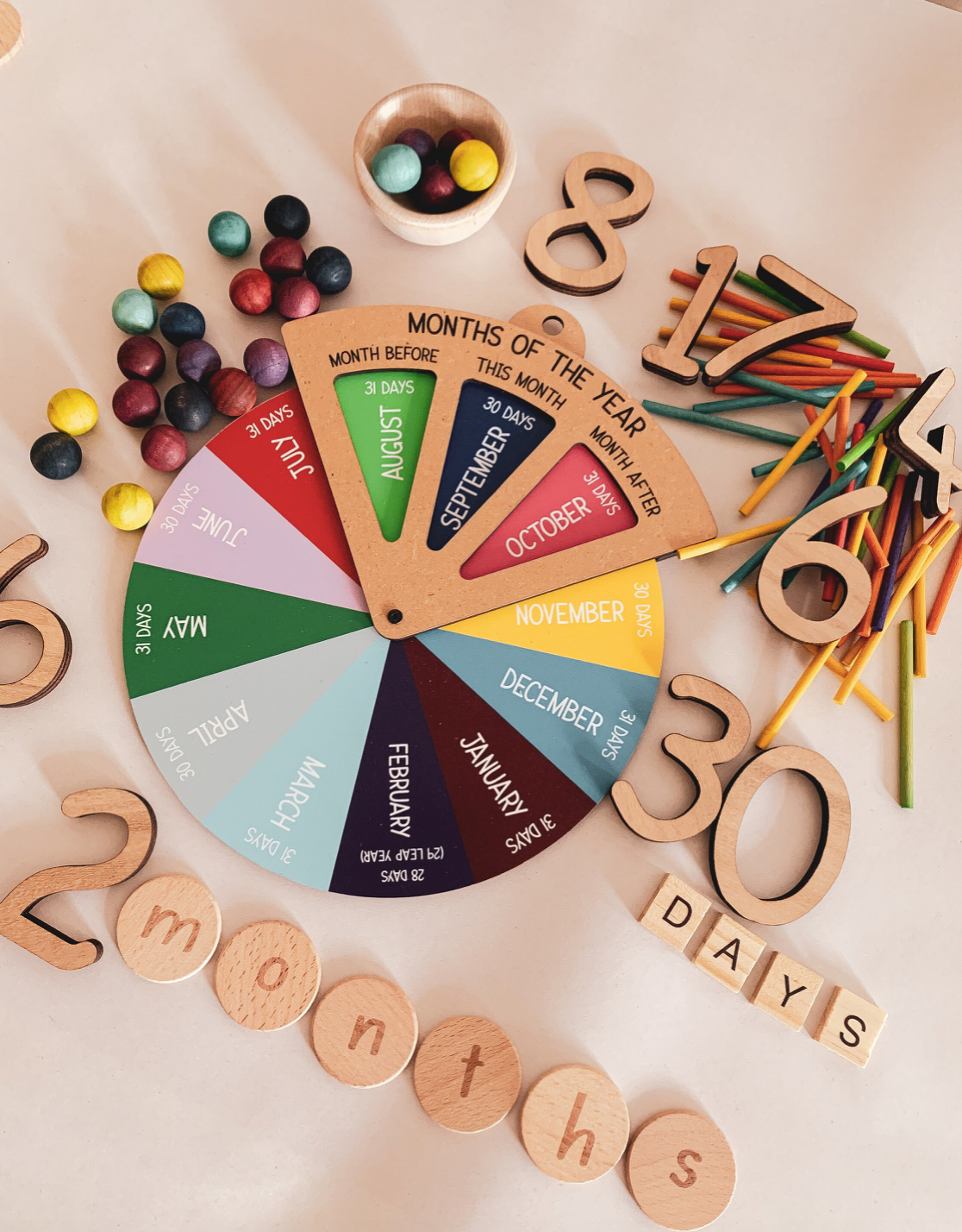 Reloj giratorio DIY - Meses del año - Herramienta digital para niños