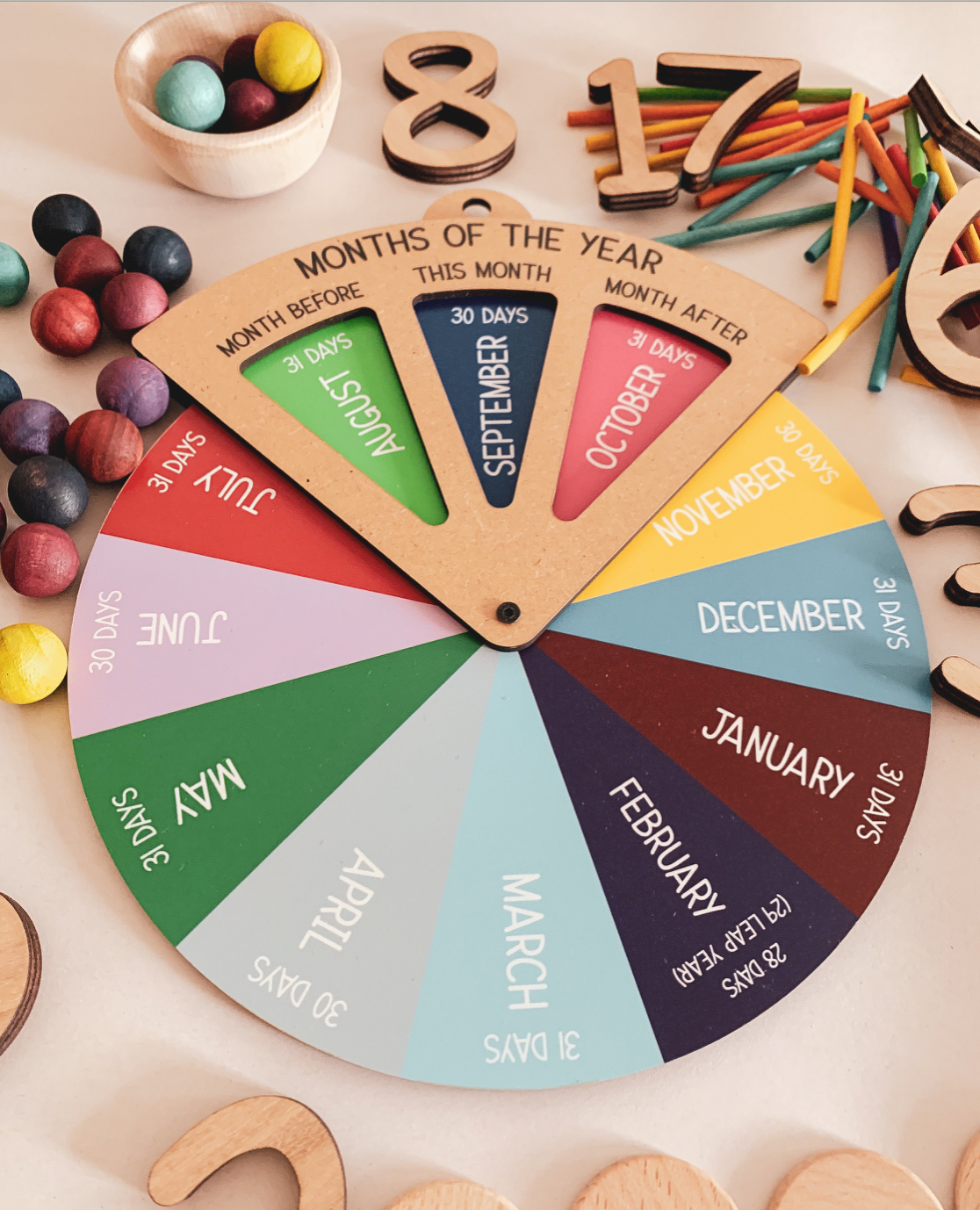 Reloj giratorio DIY - Meses del año - Herramienta digital para niños