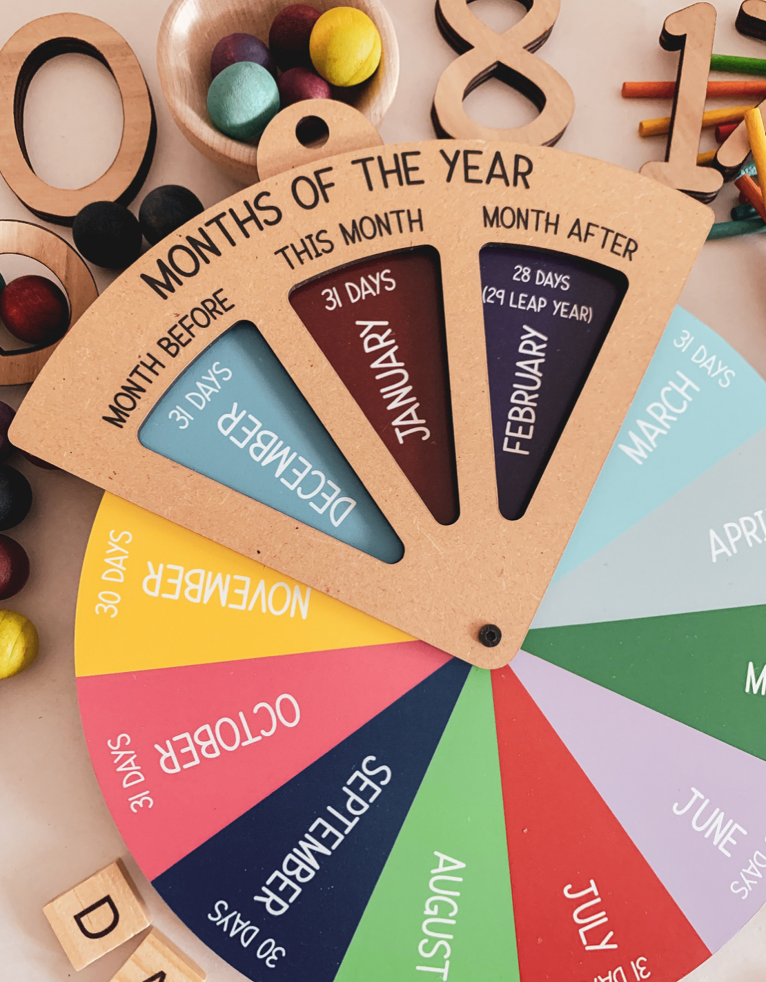 Reloj giratorio DIY - Meses del año - Herramienta digital para niños