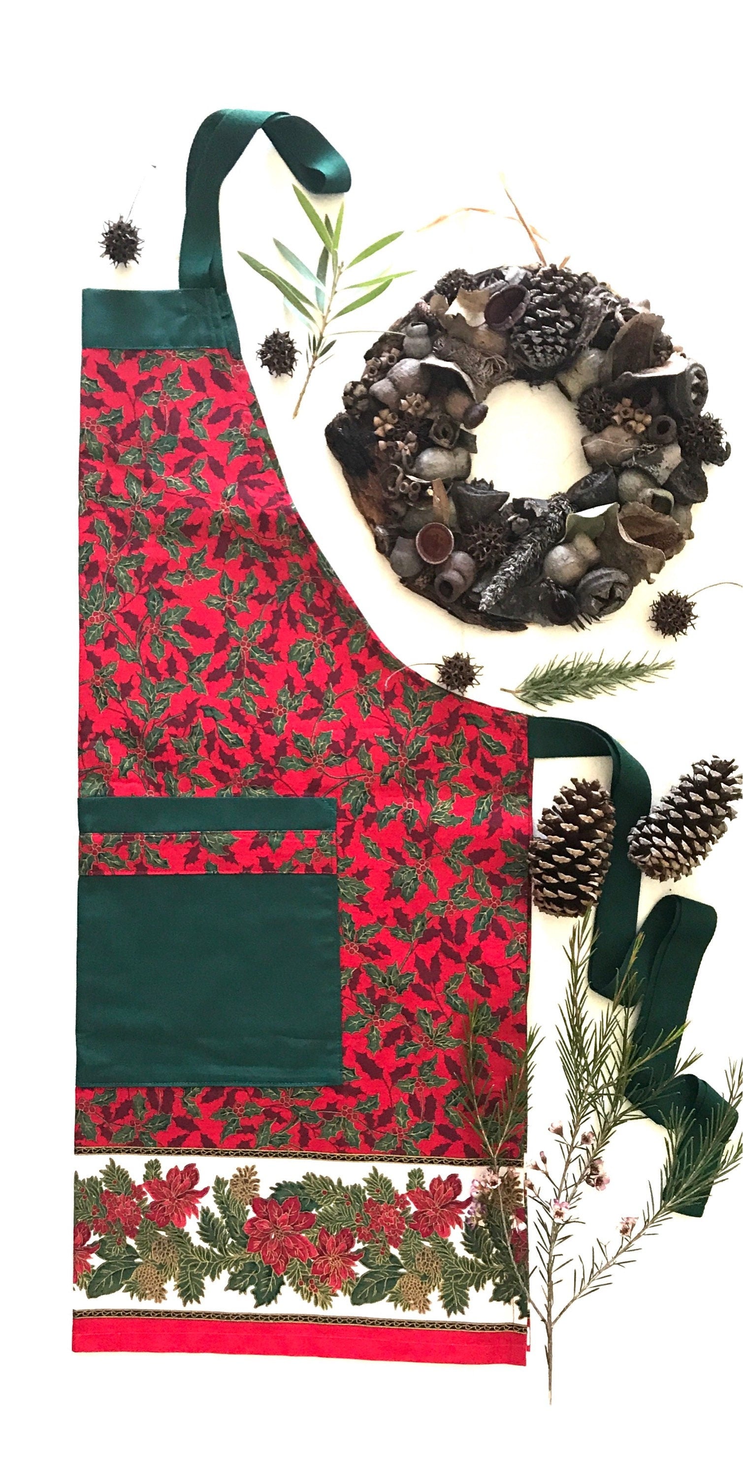Christmas Aprons – Chef Edition: Festive aprons for kitchen or daycare use during holidays.