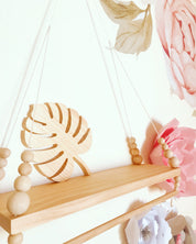 Handcrafted Monstera Leaf Decor: Wooden monstera leaf for natural home decor.