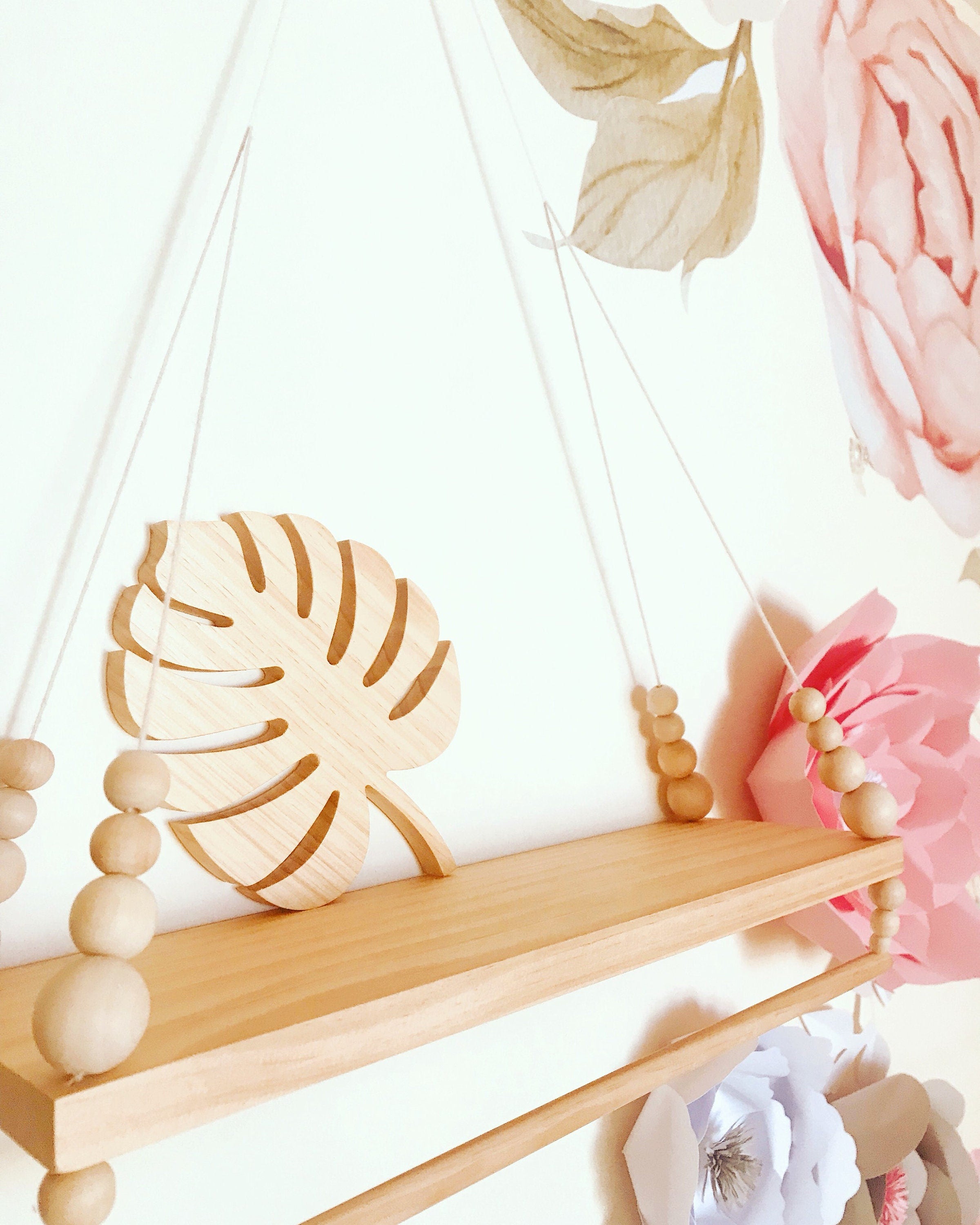 Handcrafted Monstera Leaf Decor: Wooden monstera leaf for natural home decor.