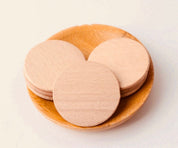 Smooth, unfinished 3.5cm round wooden discs for crafting, educational activities, or creative DIY projects.
