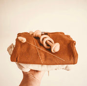 Natural baby rattle, a beautifully crafted, eco-friendly toy for little ones.