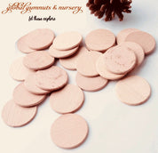 Smooth, unfinished 3.5cm round wooden discs for crafting, educational activities, or creative DIY projects.