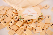 Wooden Number Tiles – 100 Pieces: Educational tool with 100 wooden number tiles, great for counting, math games, and early learning activities.