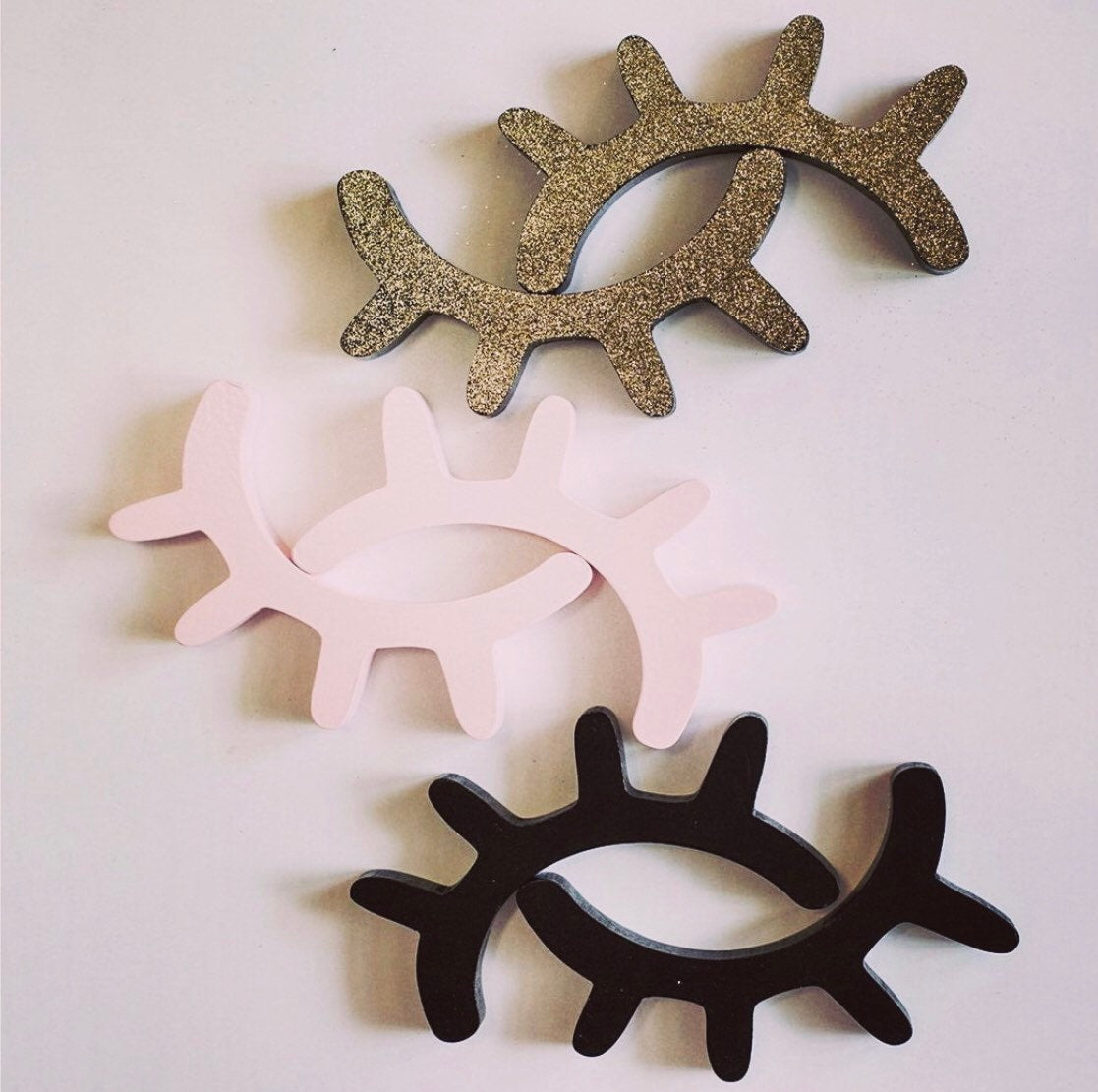 Sleepy eyes decor, a whimsical touch for nursery or kids' rooms.
