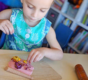 Wooden Craft Tools Set: Three-piece set for sensory play and modelling.