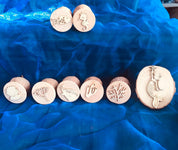 Mermaid Set Gumnut Stamps: Seven-piece mermaid-themed nature stamp set.