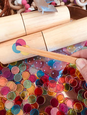 wooden baby tongs: early learning tongs for developing fine motor skills.