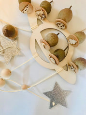 Stars, Space & Rockets Gumnut Stamps – 7 Pieces: Space-themed gumnut stamp set inspiring imaginative play and creativity.