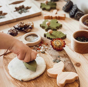 wooden insects set: five-piece set of dragonfly, beetle, and butterfly wooden figures for imaginative play.