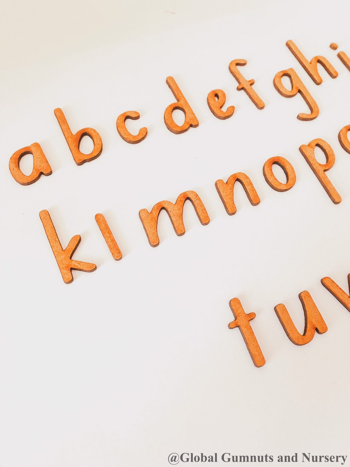 A-Z Lowercase Wooden Letters: Set of 4cm wooden letters for learning and activities.