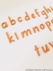 A-Z Lowercase Wooden Letters: Set of 4cm wooden letters for learning and activities.