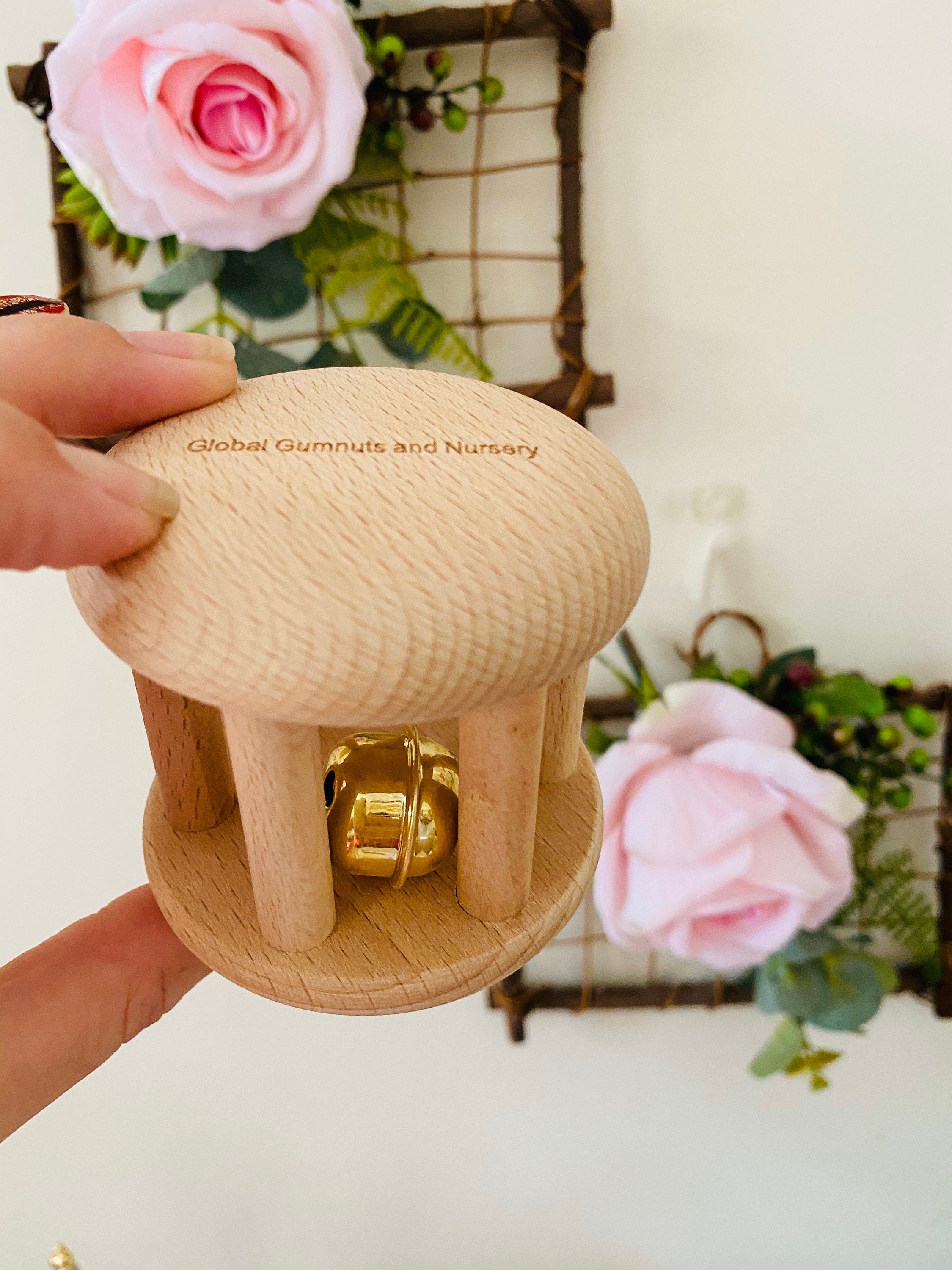 The natural bell spiral shaker, an eco-friendly musical toy.