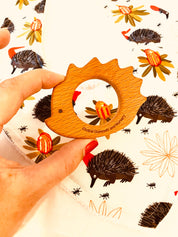 Beechwood echidna figurine, handcrafted and perfect for Australian wildlife-themed play or decor.