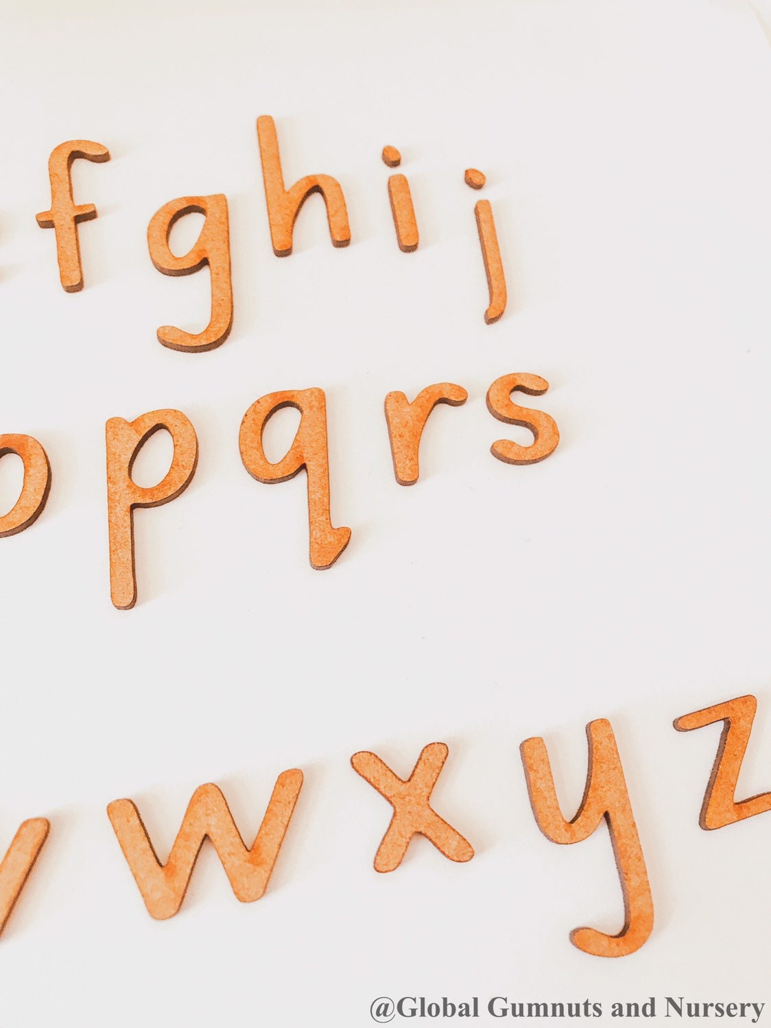 A-Z Lowercase Wooden Letters: Set of 4cm wooden letters for learning and activities.