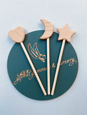 Wooden Heart Wands or Cake Topper: Perfect for princess-themed events or as charming cake toppers, these wands delight kids and adults alike.