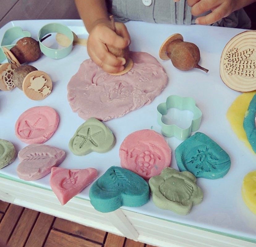 Mermaid Set Gumnut Stamps: Seven-piece mermaid-themed nature stamp set.