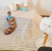 Giant felt marble, a 6-7cm wool ball ideal for sensory play, snowball-themed decor, or creative crafting.
