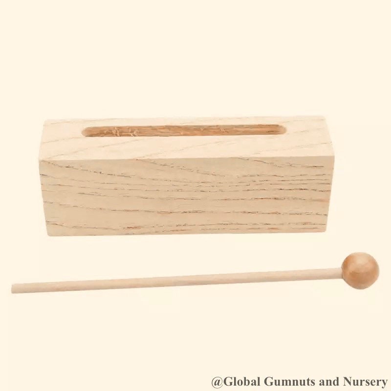 Michael's percussion block, a classic musical instrument for rhythmic fun.