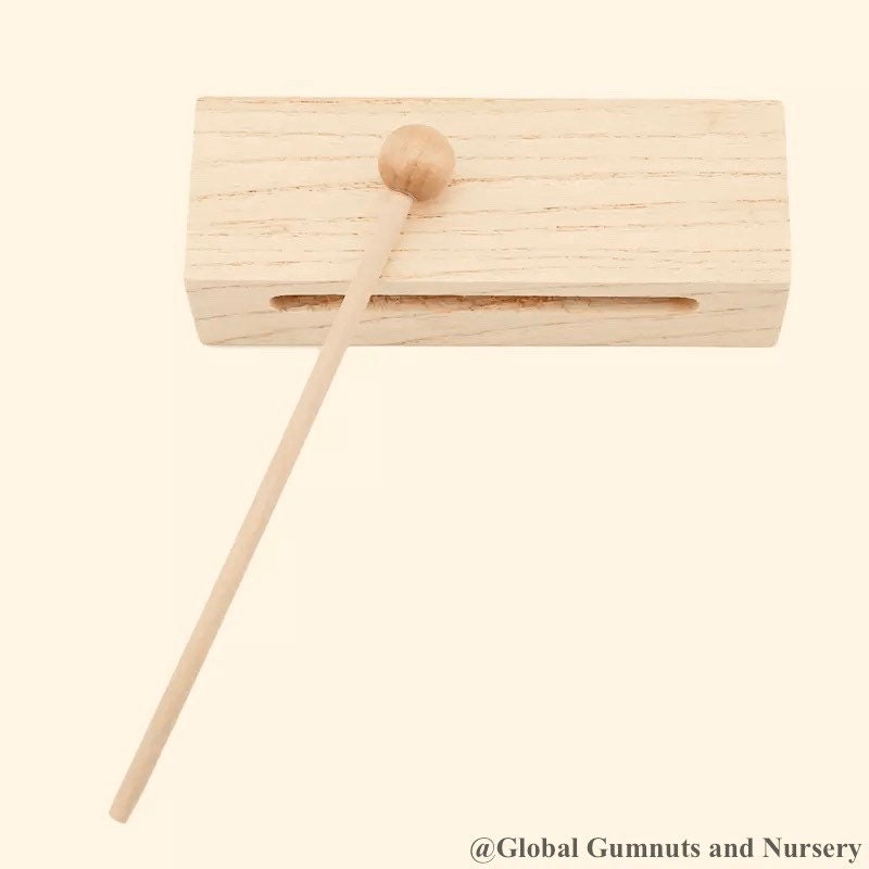 Michael's percussion block, a classic musical instrument for rhythmic fun.