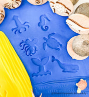 whale & friends stamps: 6-piece ocean-themed stamp set for nature crafts.